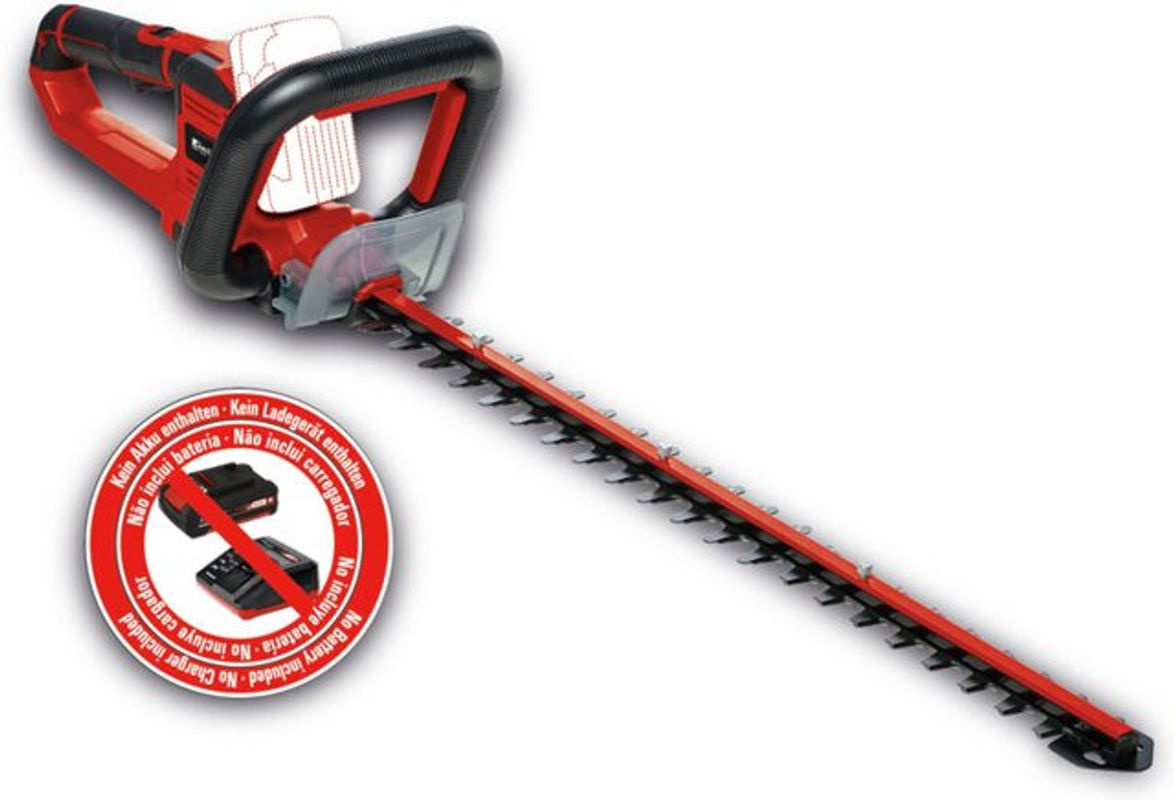 Einhell Power X-Change Akku-Heckenschere GE-CH 18/60 Li-Solo in Rot/Schwarz mit Schnittgutsammler und Köcher - Bild 3
