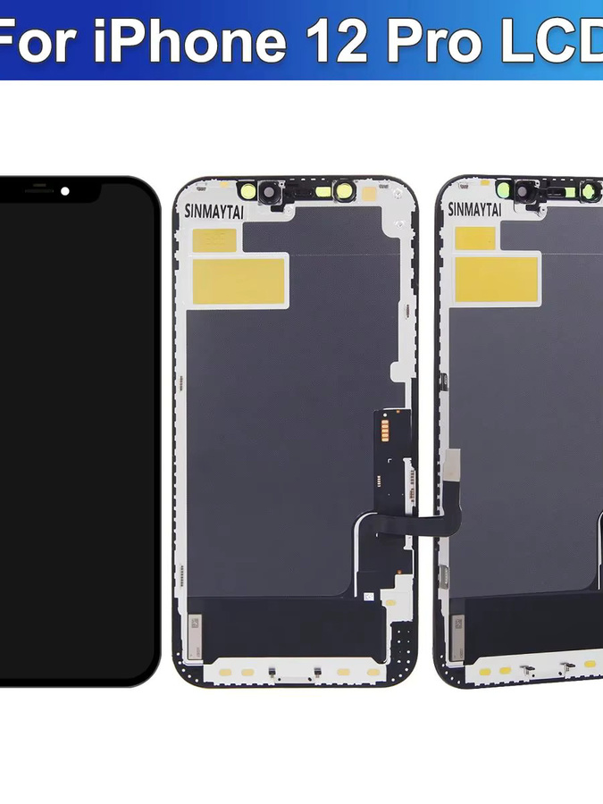 Sinmaytai OLED LCD Display mit Touchscreen Digitizer Montage Ersatzteil für iPhone 12 Pro, Schwarz - Bild 5