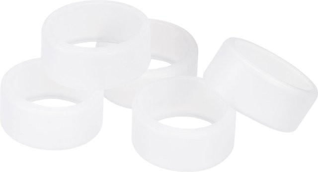 5 Stück elastische Silikon-Gummibänder in Weiß, rutschfeste Kabelbinder mit 2,54 cm Breite - Bild 1