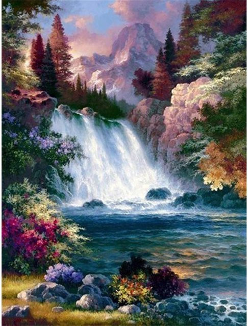 FIYO Diamond Painting Set 5D Vollbohrer DIY Kreuzstich Stickerei Bild B/H: 30 x 40 cm - Bild 1