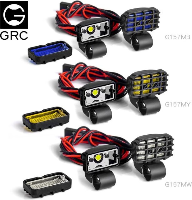 GRC Spotlight-Sonde, rechteckiger Lampenschirm, gelb, für 1/10 RC-Autos - Bild 1