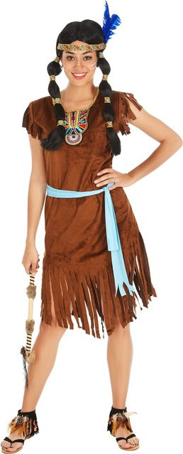 tectake Frauenkostüm Indianerin Phoenix, Textil, Braun - Bild 1