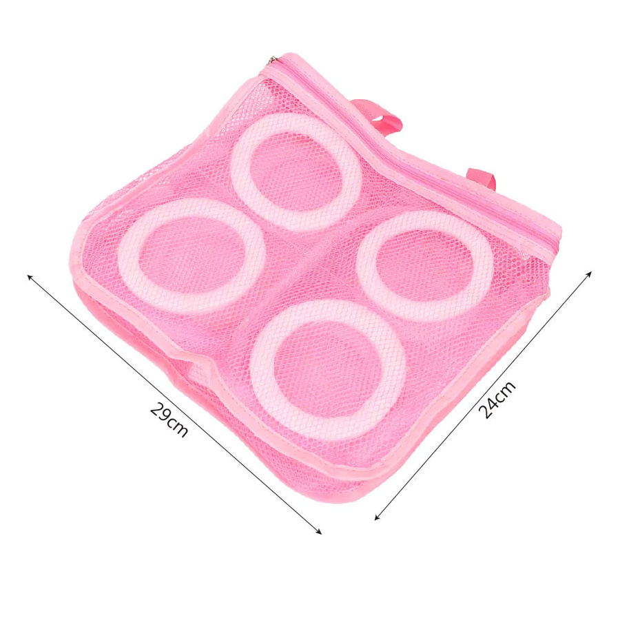 Lazy Shoes Waschbeutel als schützender Organizer für Schuhe, Unterwäsche und BH aus Stoff in Weiß oder Pink, Breite: 24,0 cm, Höhe: 29,0 cm - Bild 1
