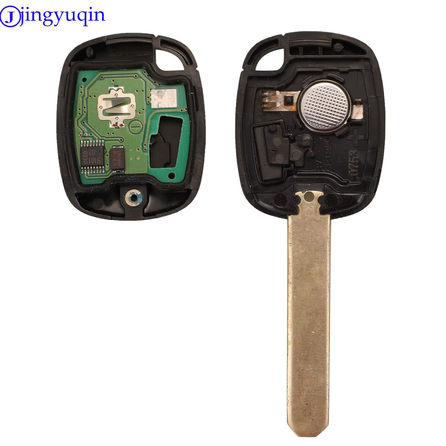 Jingyuqin Auto Fernbedienung Schlüsselgehäuse für Honda Odyssey mit 312/313,8 MHz ID46/PCF7938 Chip, 1/2 Tasten, Schwarz - Bild 2