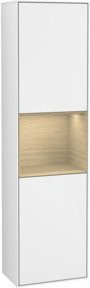 V&B Hochschrank Finion mit LED-Wandbeleuchtung, weiß lackiert, B/T/H: 41,8 x 15,0 x 151,6 cm - Bild 1