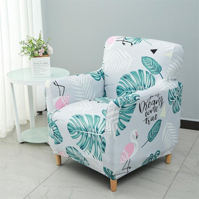 Elastischer Sesselbezug von Yiran Furniture mit Tiger-Grafik in Grün und Multicolour, One Size - Bild 1