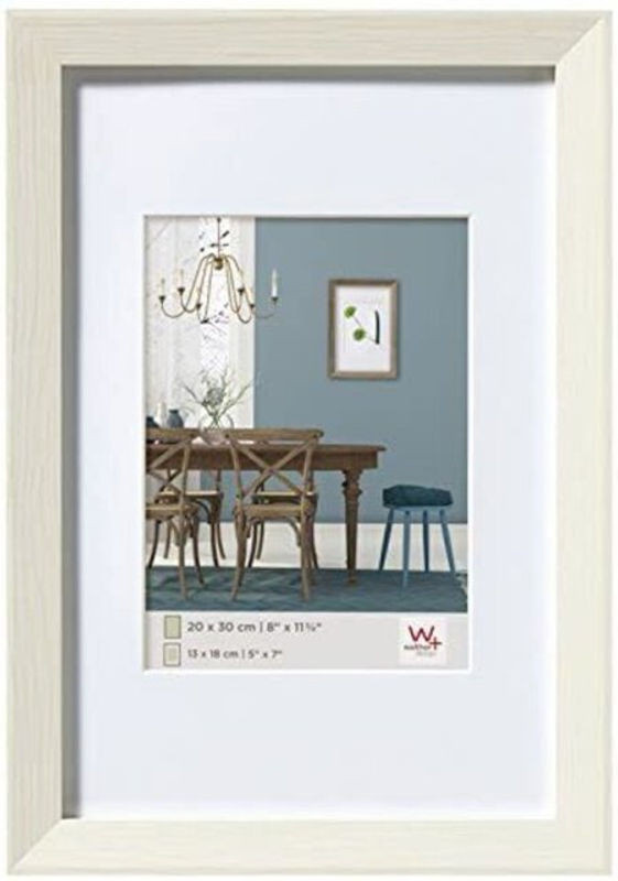 Walther Design Fiorito Holzrahmen mit Passepartout in Weiß, B/H: 13 x 18 cm - Bild 1