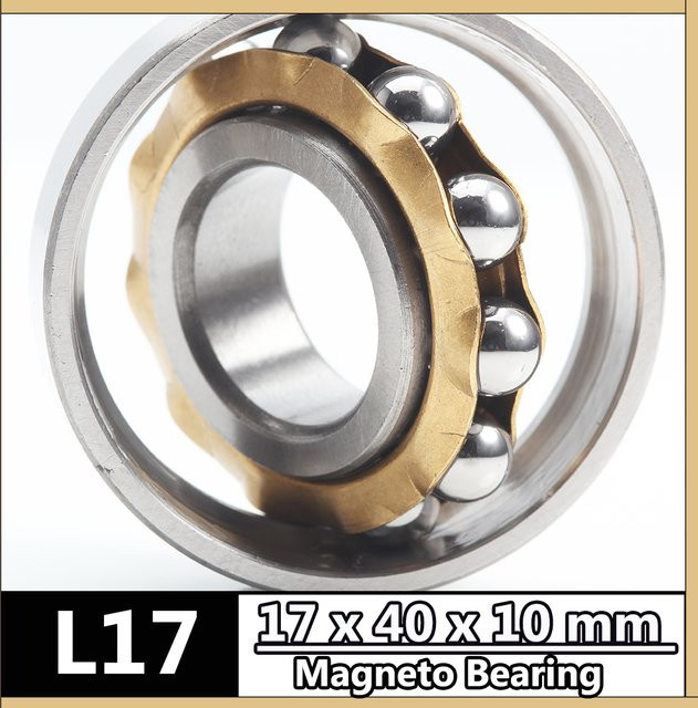 FUSHI Magnetlager FBL17 17WE Schrägkontakt Kugellager in Silber, B/D/H: 17 x 40 x 10 mm - Bild 1