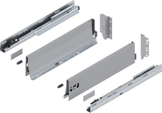 Blum Tandembox antaro K Schubladenauszug mit Vollauszug und Blumotion Soft-Close, Grau, 1 Paar, Tiefe: 450 mm, Tragkraft: 65 kg - Bild 1