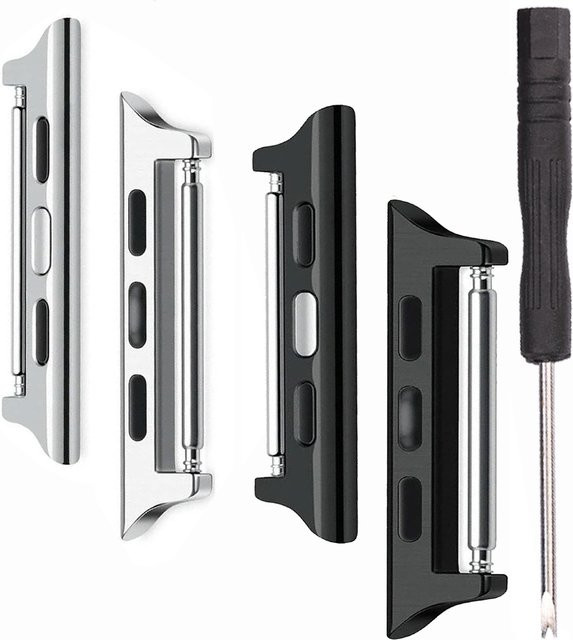 ChronoLink Anschluss Adapter für Apple Watch, Edelstahl, Silber, Unisex - Bild 1