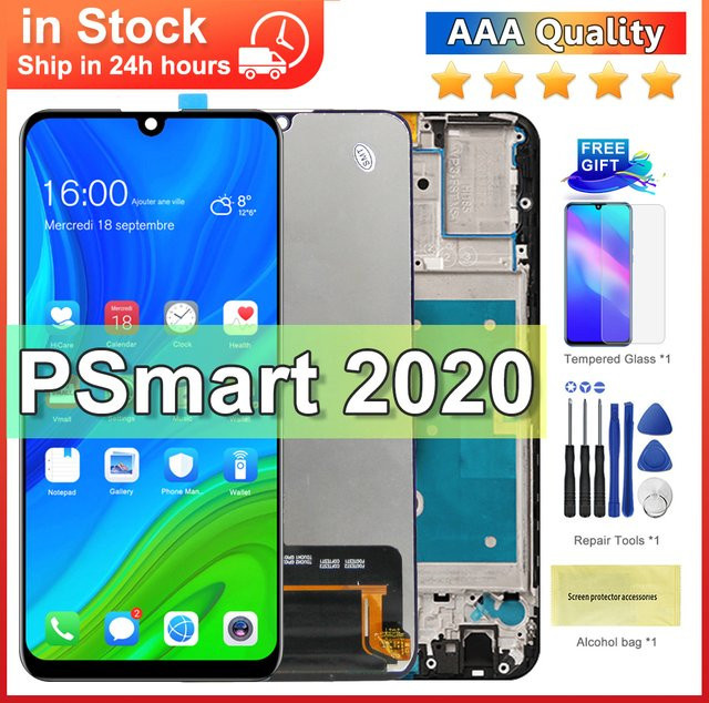 Huawei P Smart 2020 Ersatz LCD-Touchscreen-Baugruppe mit 6,21 Zoll OLED-Display in Schwarz für POT-LX1A und POT-L21 - Bild 1
