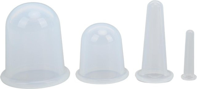 Beautyyy Gesichts-Cupping-Set Silikon, 4 Stück, Transparent, Gesicht & Körper - Bild 1