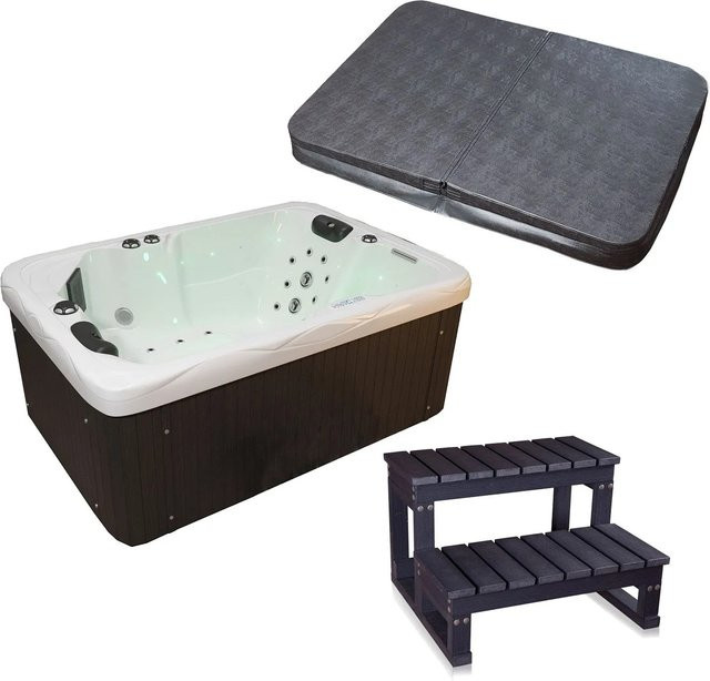 TroniTechnik Outdoor Whirlpool LEVANZO mit Heizung, Hydromassage, Sanitäracryl und Farblicht, B/T: 190 x 135 cm, 450 Liter - Bild 2