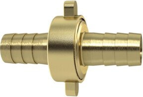 Riegler Schlauchverschraubung G3/4 x 13 mm aus Messing in Gold mit flachem NBR O-Ring - Bild 1