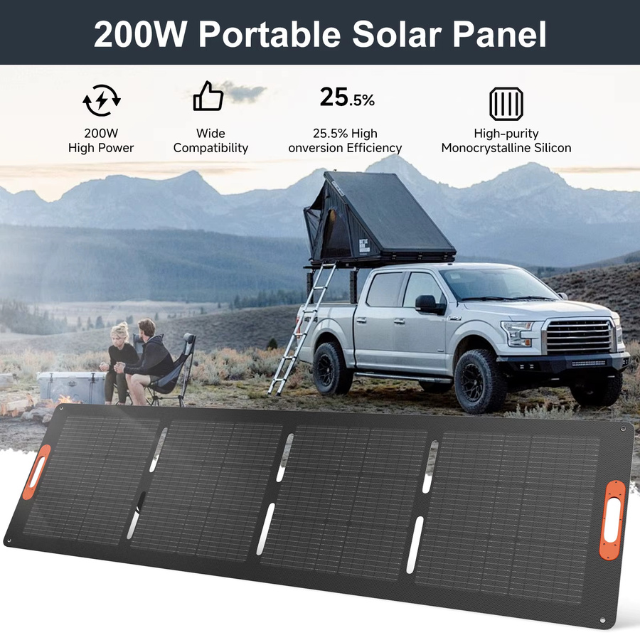 RVPOZWER 200W Starres Monokristallines Solarmodul mit IP68 Wasserdichtigkeit und 25,5% Wirkungsgrad für Hausdach, Wohnmobil und Camping - Bild 2