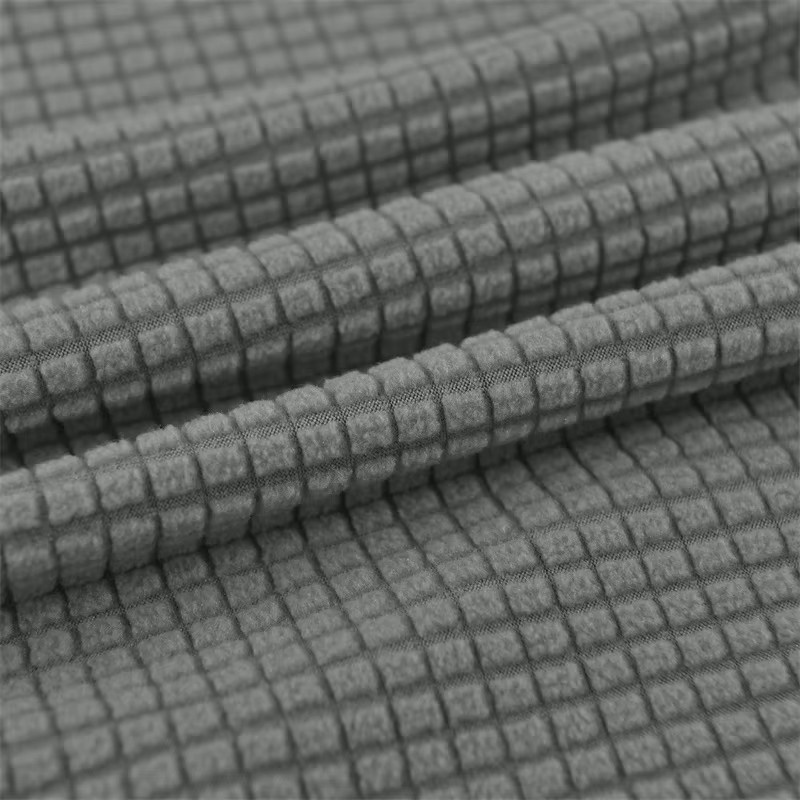 WANERQU Bar-Stuhlbezüge aus Polar-Fleece in Schwarz, Stretch-Schonbezug für kleine Barstühle mit kurzer Rückenlehne - Bild 3