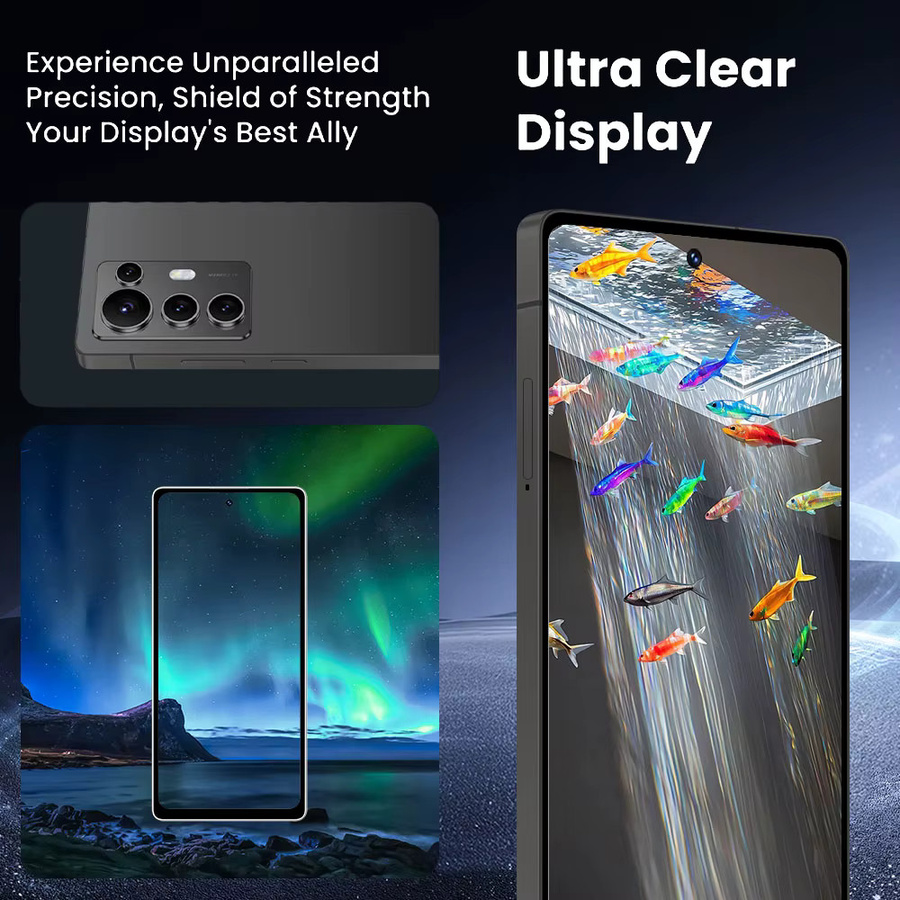 VIQEE S Ultra 5G Android Smartphone mit 256 GB Speicher, 6,6 Zoll HD-Touchscreen, Dual-SIM, Dual-Standby, Gesichtserkennung, Fingerabdruck-Scanner und Stylus-Stift in Schwarz oder Grau - Bild 3