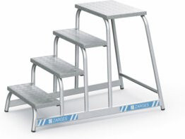 ZARGES Maschinentritt starr mit 4 Stufen aus Aluminium in Silber - Bild 1