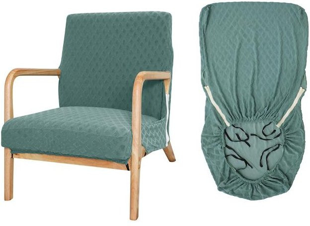 S-EMIGA Jacquard Armlehnen-Stuhlbezug wasserdicht und elastisch, waschbarer Schonbezug für Sessel und Holzstühle - Bild 1