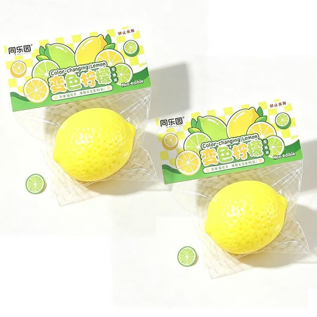 Wassermelone Knusprig Zitrone Stressball Knetspielzeug, Farbwechselnde Mango Knetball Fidget Ball, ASMR Sensorisches Stressabbau Spielzeug - Bild 1