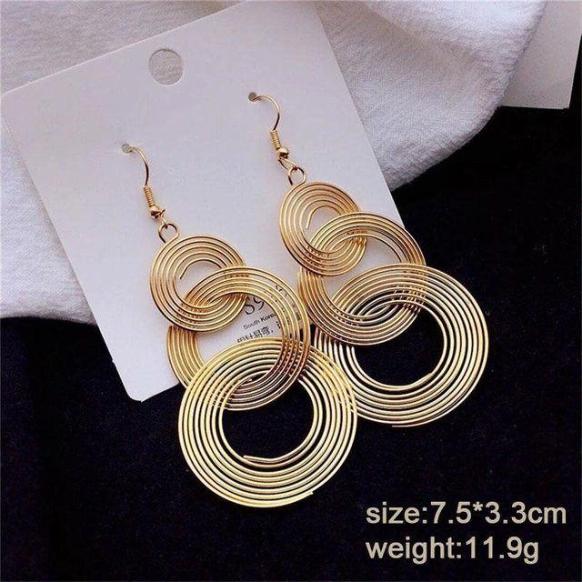 YULIN Ohrringe, 3 Kreise, Gold, Damen - Bild 1