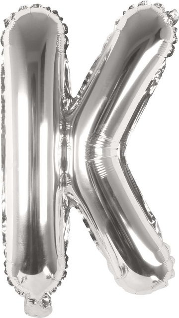 Rico Design Folienballon Buchstabe K in Silber, Höhe: 36 cm - Bild 1