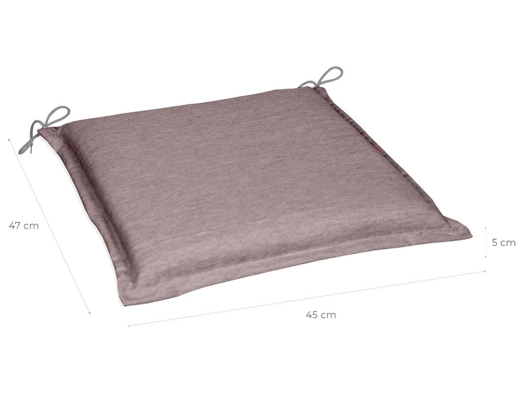 GO-DE TEXTIL Gartenauflagen 2er Set in Taupe mit Schaumstofffüllung, rechteckig, Höhe: 5 cm - Bild 2