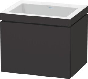 Duravit L-Cube Waschtischunterschrank c-bonded, wandhängend, grau matt, B: 60 cm, T: 48 cm - Bild 1