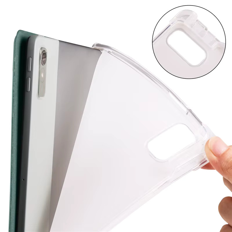 Lenovo Legion Y900 13 Zoll Hülle mit Stifthalter aus PU-Leder und TPU in Pink und Transparent mit Rückseitenständer für Tablet TB522FU - Bild 3