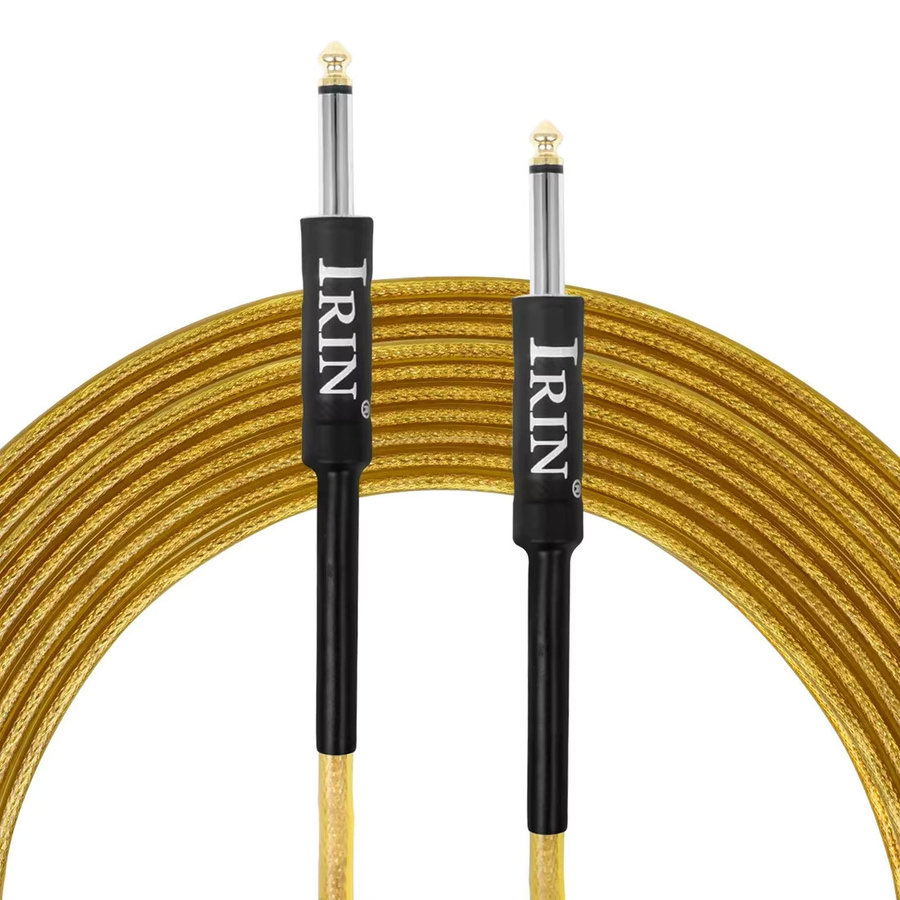 IRIN Verstärker Kabel mit 6,35 mm Klinkenstecker für Gitarre und Bass in Gold oder Grün - Bild 4