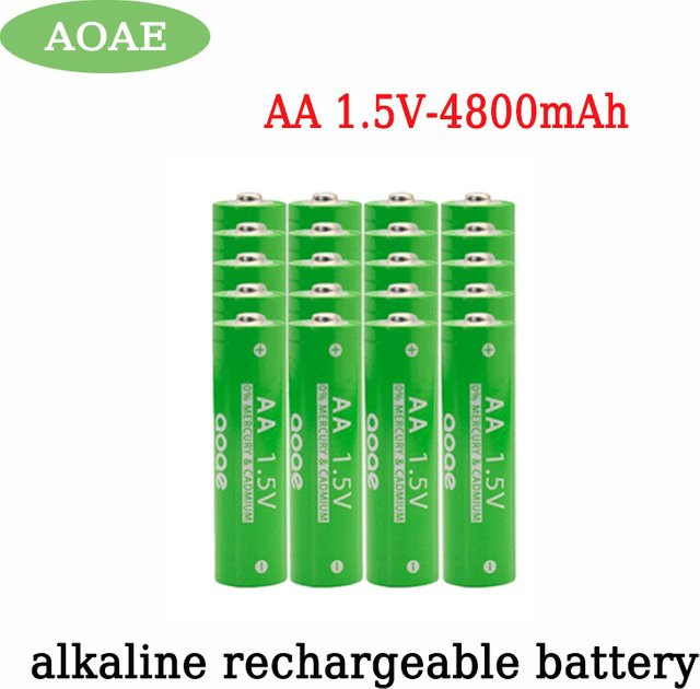 YPWP AA 1,5 V Batterie mit 4800 mAh in Grün für Computer, Uhr, Radio, Videospiel und Digitalkamera - Bild 1