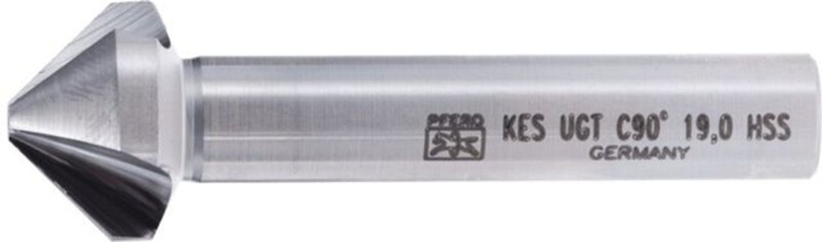 PFERD HSS Kegel- und Entgratsenker UGT 90 Grad Durchmesser 19 mm Schaft-Durchmesser 10 mm DIN 335 C in Silber - Bild 2