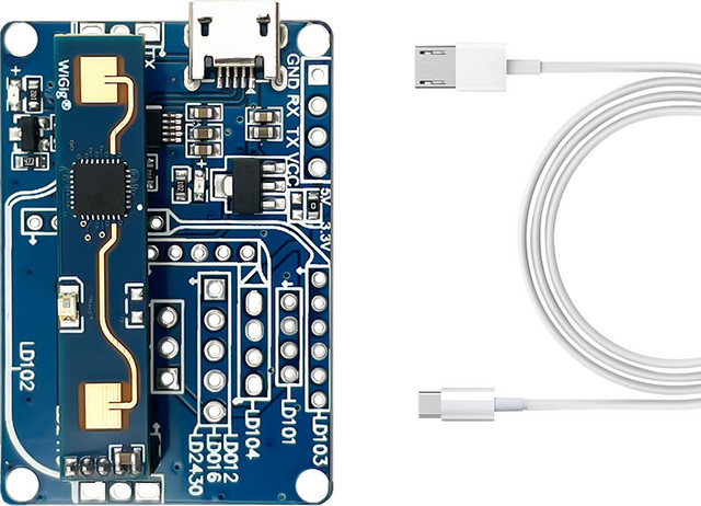 Hallo-link LD2410 Radar Modul Kit zur nicht-kontaktierenden Überwachung von Atmung und Herzschlag für dein Smart Home in Blau - Bild 1