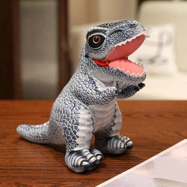 Yiran Health & Beauty Tyrannosaurus Rex Plüschtier-Kollektion, Grün, Grau, Braun - Bild 1