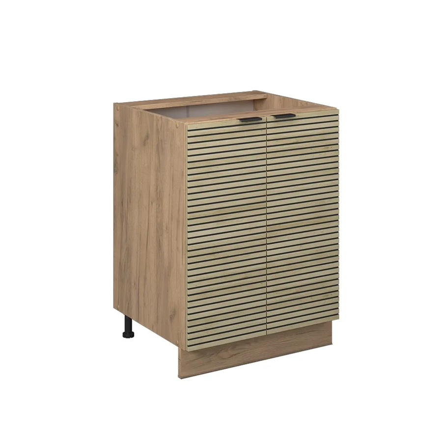 Vicco Küchenunterschrank Fame-Line Eiche gefräst, Breite: 60 cm, ohne Arbeitsplatte - Bild 3