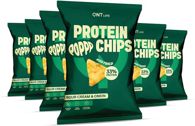 QNT Protein Snack Chips Sour Cream & Onion 50 g - Bild 1