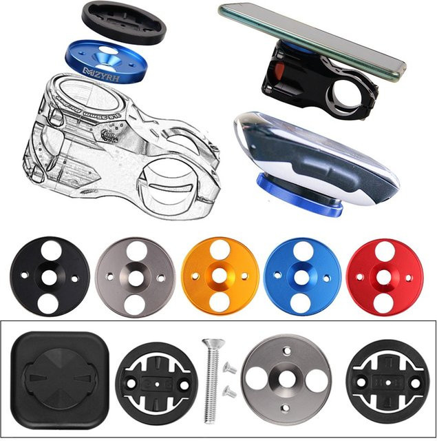 Vorbau Top Cap Halterung Adapter für Garmin und Bryton MTB Fahrrad Computer in Rot - Bild 1