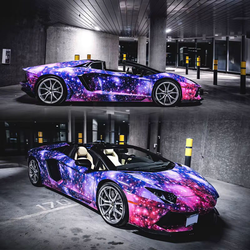 2er-Set Galaxy Motiv Vinyl Wrap von HORALIJUN, Mehrfarbig, B: 50 cm, H: 150 cm - Bild 2