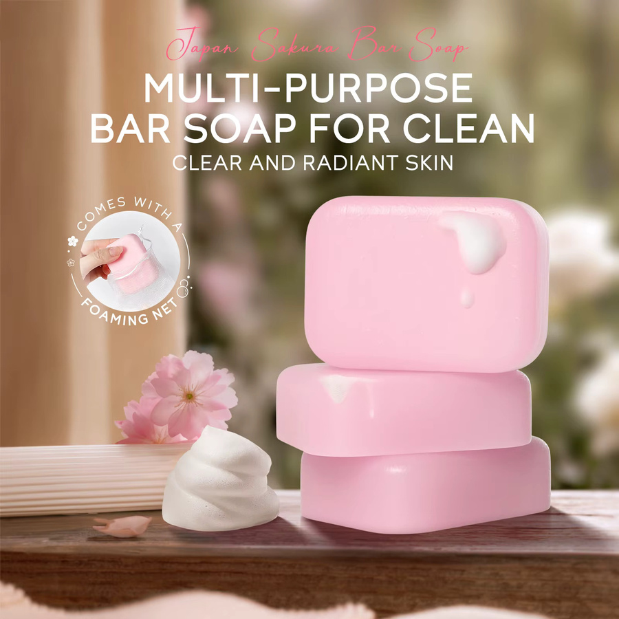 LAIKOU Sakura Bar Soap Gesicht- und Körperreinigung, 90g - Bild 3