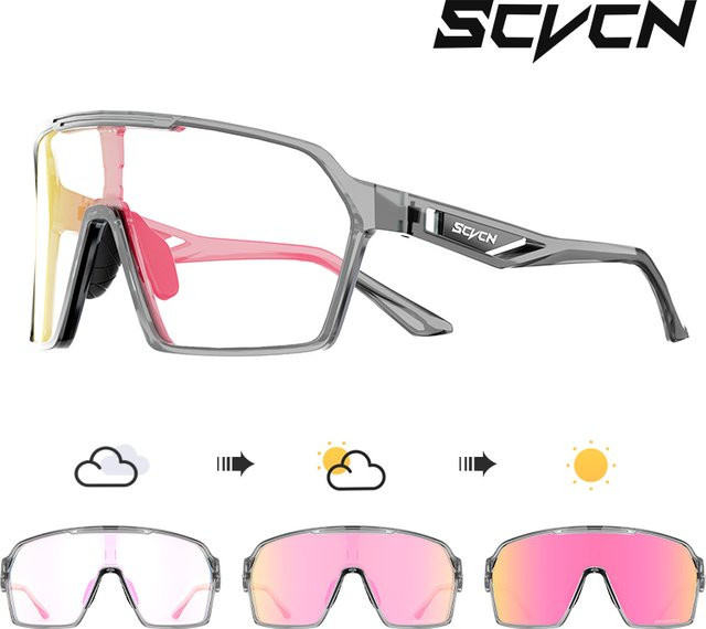 SCVCN Sportsonnenbrille, Männer, Vollrand, Photochrome, Kunststoff - Bild 1