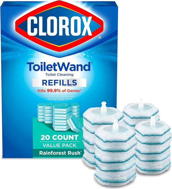 Clorox Toilettenreiniger Nachfüllpackungen Rainforest Rush in Blau, 20 Stück - Bild 1