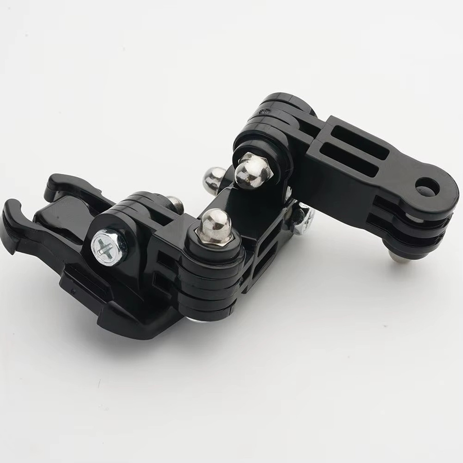 GoPro Kinn-Halterung für Helm und Motorrad zur Fixierung von GoPro Hero 6/5/4, Little Ant 4k und DJI Kameras in Schwarz - Bild 3