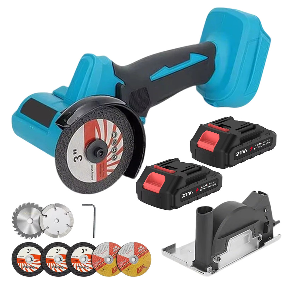Makita 21V Kabelloser Mini-Winkelschleifer 3 Zoll in Blau, 24000 U/min zum Schneiden, Schleifen und Polieren von Metall, Holz und Fliesen, kompatibel mit Makita LXT 18V Akkus - Bild 4