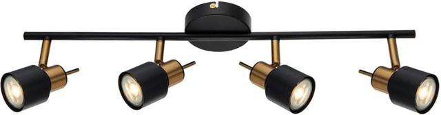 Arte Lamp Deckenstrahler Almach 4-flammig schwenkbar Schwarz GU10 aus Metall - Bild 1