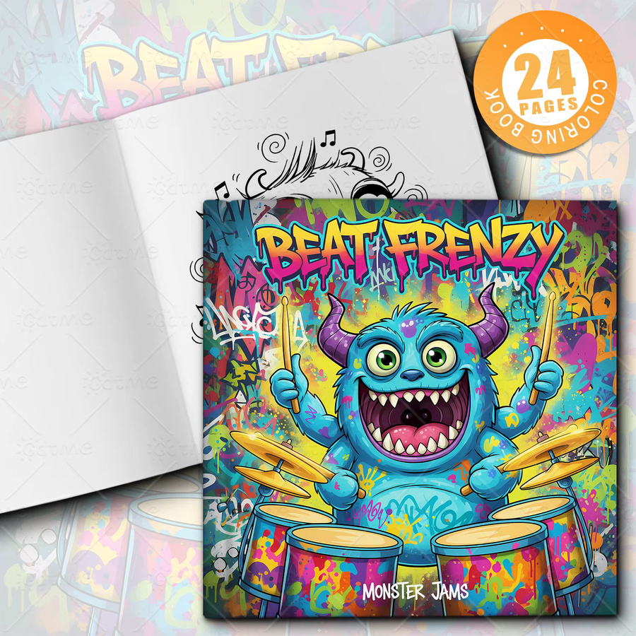 Beat Frenzy Malbuch mit einfachen Mustern für Erwachsene - Bild 2