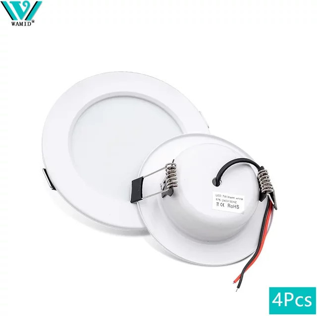 WAMID LED Downlight Set 4er Pack Runde Einbau Deckenleuchte in Weiß - Bild 1