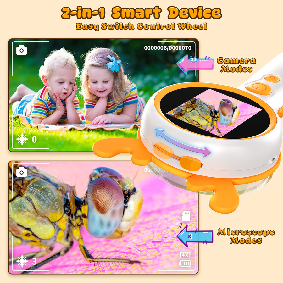 Aikokkl Kid MicroCam 2-in-1 Kindermikroskop und Kamera, HD Foto und Videos - Bild 2