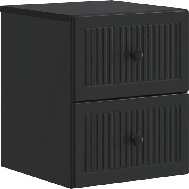 vidaXL Wandmontierter Nachttisch in Schwarz, Modernes Design, B/T/H: 33 x 34,5 x 40 cm - Bild 1