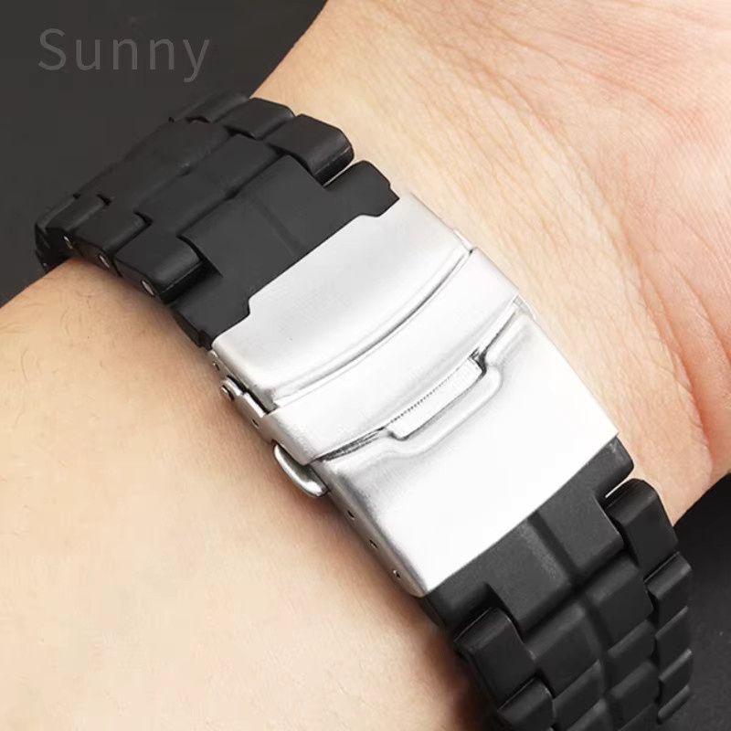 Luminox Uhrenarmband, Kunststoff, Edelstahl, Schwarz, Unisex, 23mm - Bild 6