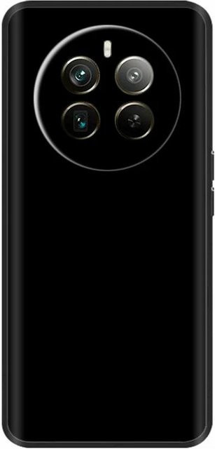 Cartoon Handyhülle aus weichem Flüssigsilikon für Realme 12, 12 Plus, 12 Pro Plus 5G und 12X in Schwarz - Bild 1